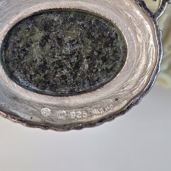 Rare OOAK Vintage Sterling Silver 925 Thailand Chrysoprase Necklace Artisan 43g - Picture 8 of 14